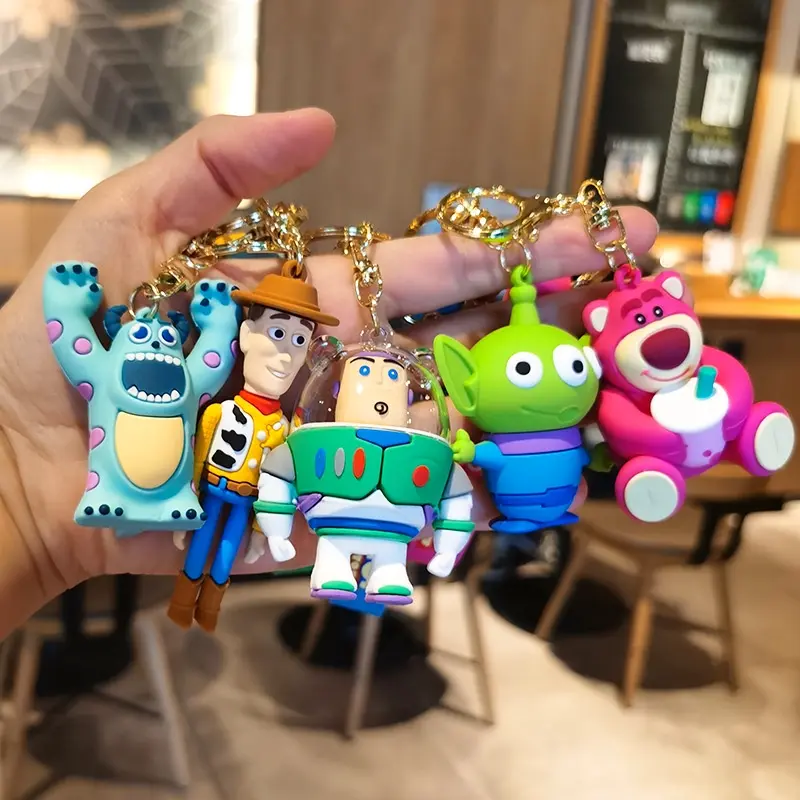 Gantungan Kunci Bentuk Boneka Toy Story Buzz Lightyear Strawberry Bear Monster