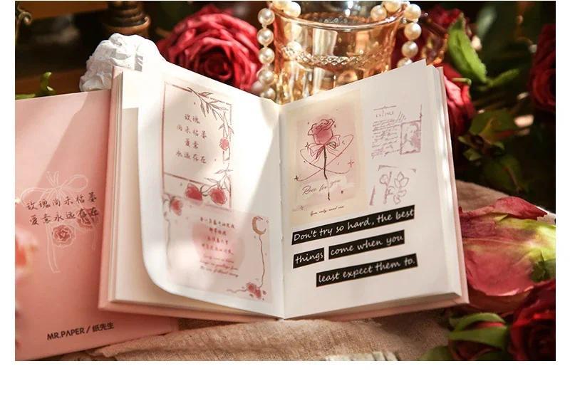 Product Introduction of JIANWU 160 Pages/book Free Romance Series A7 Vintage Flower Mini Pocket Notebook Creative DIY Student Supplies Stationery 3