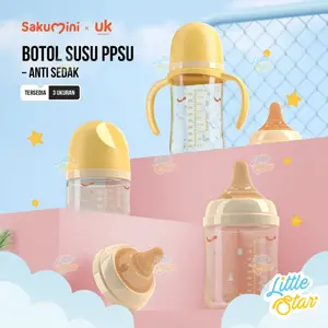 Sakumini Baby Natural Milk Feeding Bottle PPSU 240/169/90 ML Botol Dot Susu Bayi Newborn Nipple