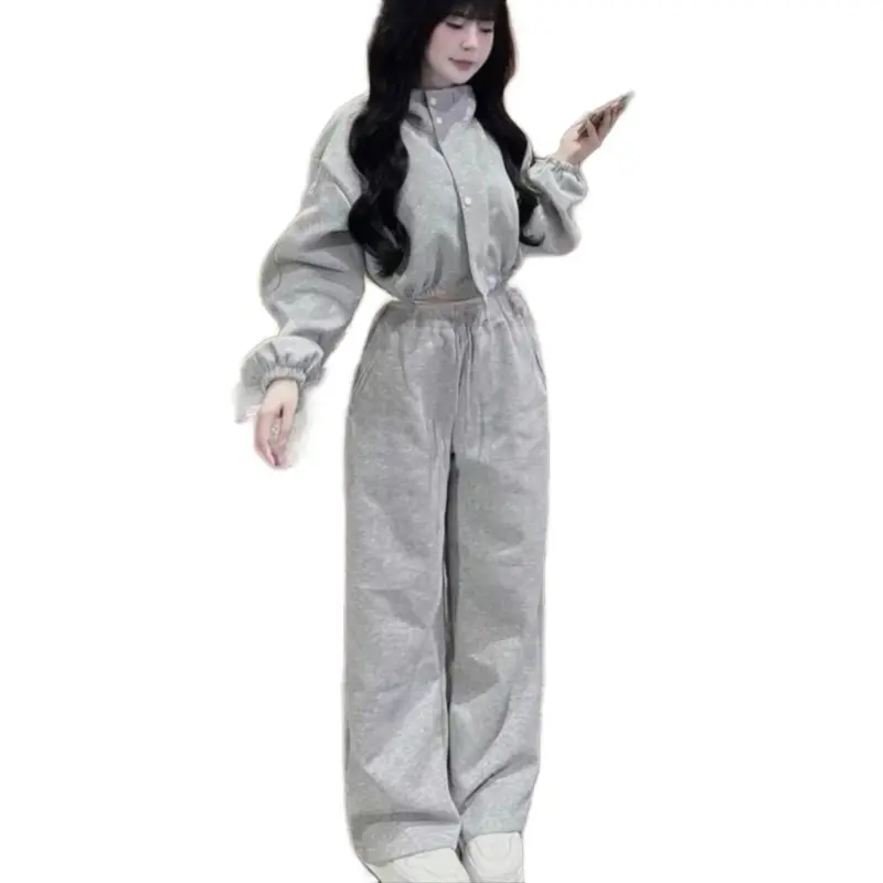 Bộ Nỉ Xám cúc bấm chất nỉ hai da bigsize (60-80kg)