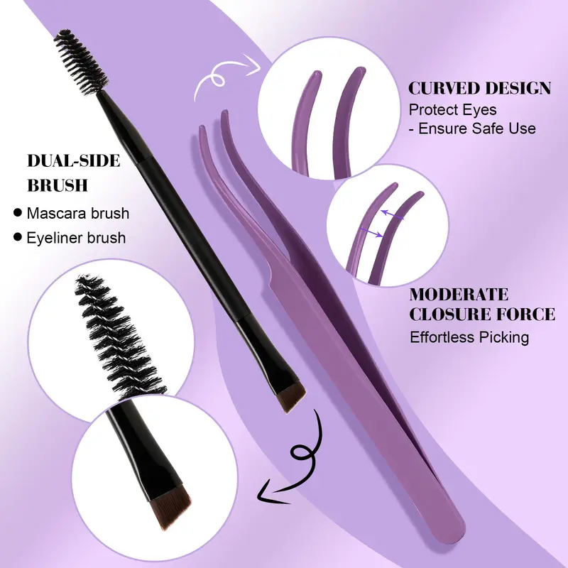 B&Qaugen DIY Lash Extension Kit, 280pcs 30D+40D Individual Lashes Cluster D Curl 9-16mm Eyelash Extension Kit, Waterproof Lash Clusters with Lash Bond and Seal, Glue Remover and Lash Tweezer For Girl Makeup, Christmas Gift 7