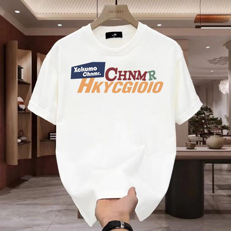 Product Introduction of Áo Thun Nam, 100% Cotton, ngắn Tay, Dáng Rộng Vừa Vặn, Thoải Mái, In Chữ Tiếng Anh 2