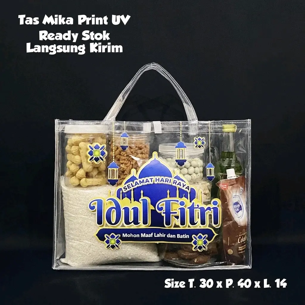 Tas Mika Lebaran Jumbo Souvenir Bingkisan Hampers Parcel Idul Fitri Plastik Hadiah