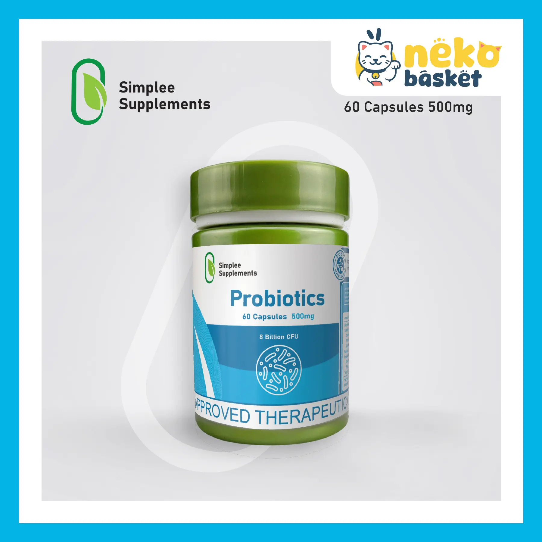 Simplee Probiotics Capsule Supplements – FDA Approved | 500mg | 60 ...