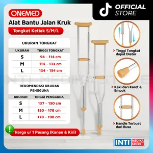 ONEMED - Alat Bantu Tongkat Jalan KRUK Ketiak | Penopang Kaki