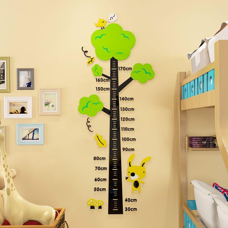 3d Height Wall Stickers Baby Height Ruler Removable Children's Room Decoration Self-Adhesive Acrylic Stickers 4