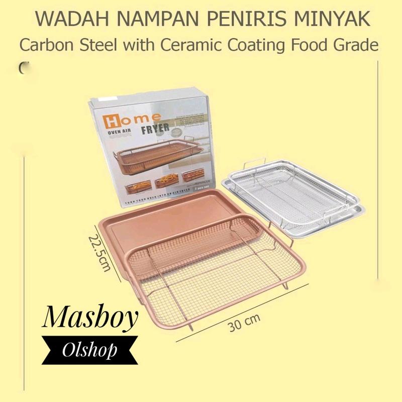 Crisper Tray Fika Oven Tray Nampan Peniris Minyak Cooling Rack Baking Tray 1