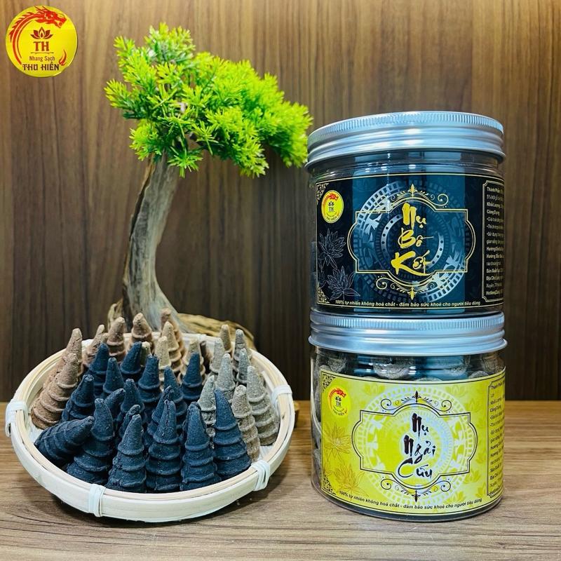 GIẢM 10% + TẶNG KÈM | Trầm Nụ Thảo Dược Hộp Lớn 50 Viên Vị Bồ Kết Ngải Cứu - Nhang Sạch Thu Hiền Dầu Thơm Phòng Dầu Thơm