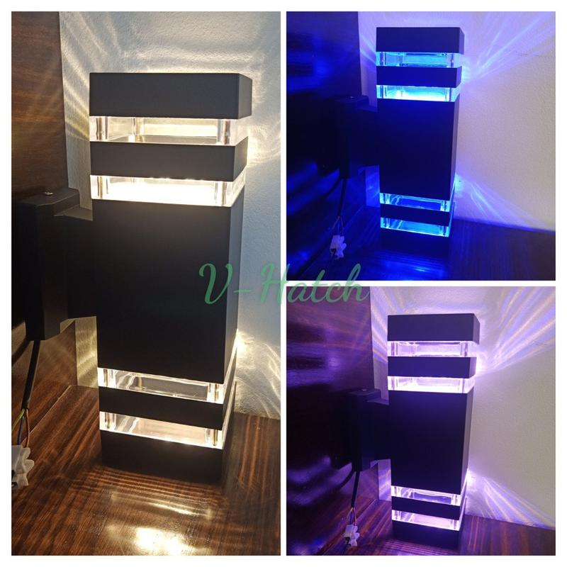 VH1113_ Combo 2 cái đèn hắt cột 2 đầu kt270*90*150mm trang trí nội ngoại thất