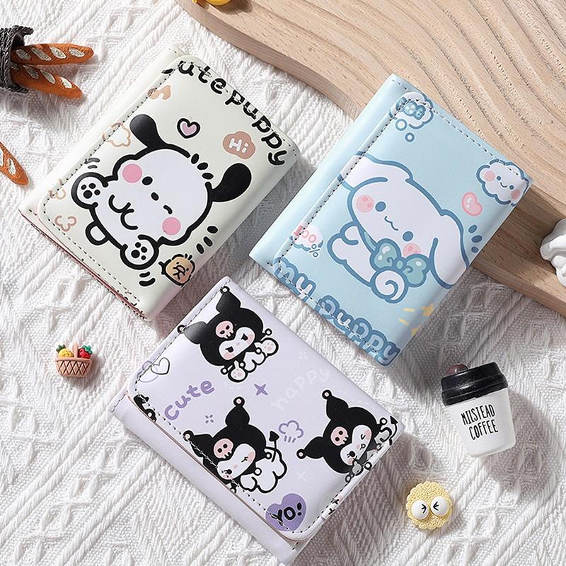 Ví Sanrio Hoạt Hình, Thiết Kế Dễ Thương, Được Cá Nhân Hóa, Sức Chứa Lớn, Nhiều Khe Cắm Thẻ, Kẹp Thẻ, Túi Ví 0