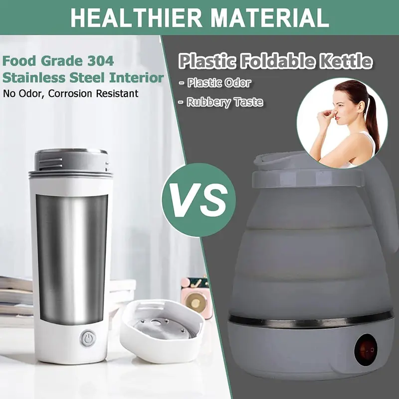 Portable Electric Kettle, Mini Hot Water Boiler, Small Travel Tea Kettle, Fast Boiling Water, One Cup Hot Water Maker 6