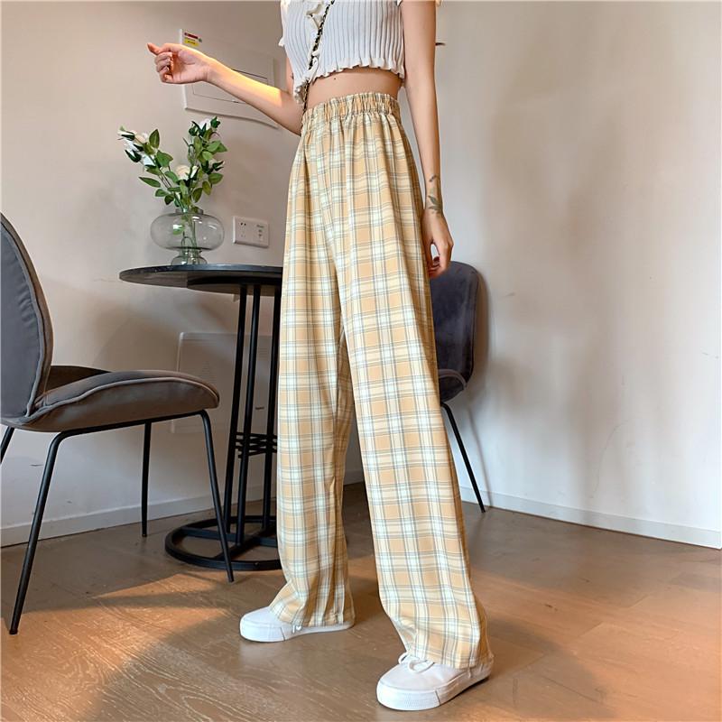 Product Introduction of Seluar Kasual, Berpetak, untuk Wanita, Musim Bunga dan Musim Luruh 2023, Gaya Korea, Ins Trendy, Langsing dan Lurus, Rekaan Draping, Longgar, Fesyen, Seluar Kaki Lebar 28