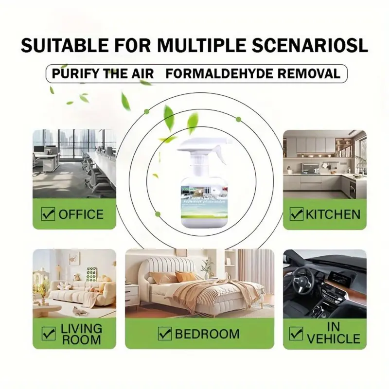 Multipurpose Formaldehyde Remover, 1 Count Household & Car Air Purifier Spray, Formaldehyde Remover for New House, Bedroom, Sofa, Plastic Interior 5