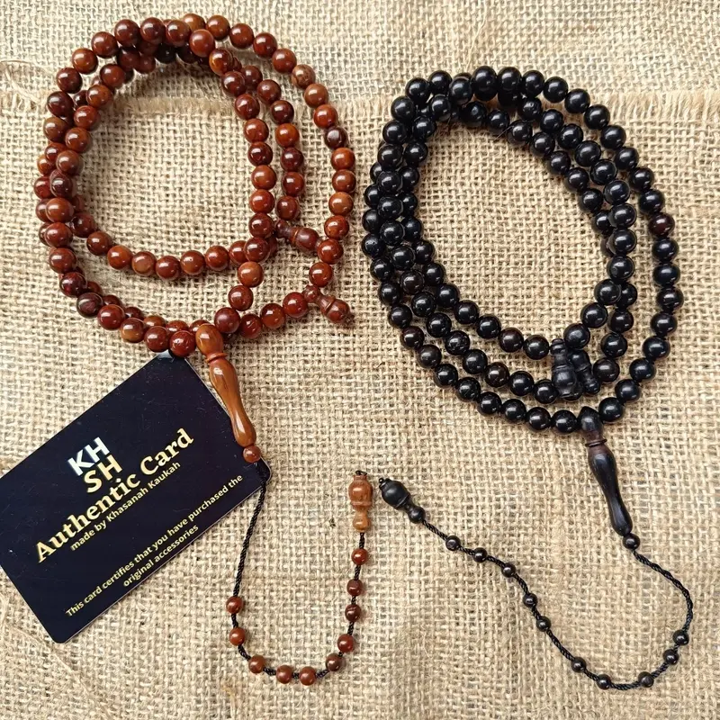 Tasbih Kokka Kaukah Asli | Tasbih Kaukah 99 butir kualitas premium | Free gelang dan minyak wangi Muslim 4
