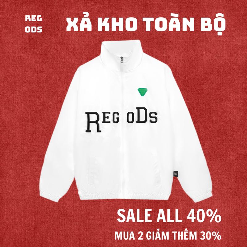 [ XẢ KHO TOÀN BỘ ] Áo khoác  dù cổ bẻ REGODS form rộng unisex nam nữ  vải dù 2 lớp dày dặn - Jacket dù logo ss2