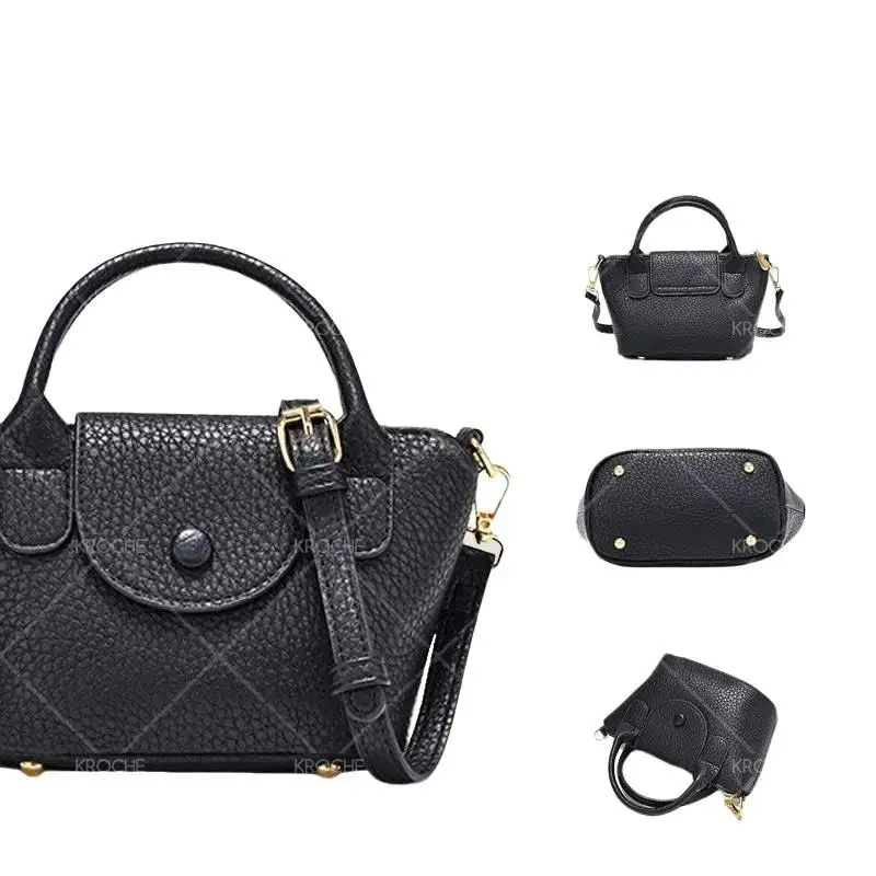 Túi xách nữ 2 quai cúc tròn da gạo mềm đẹp Bag Nhung túi