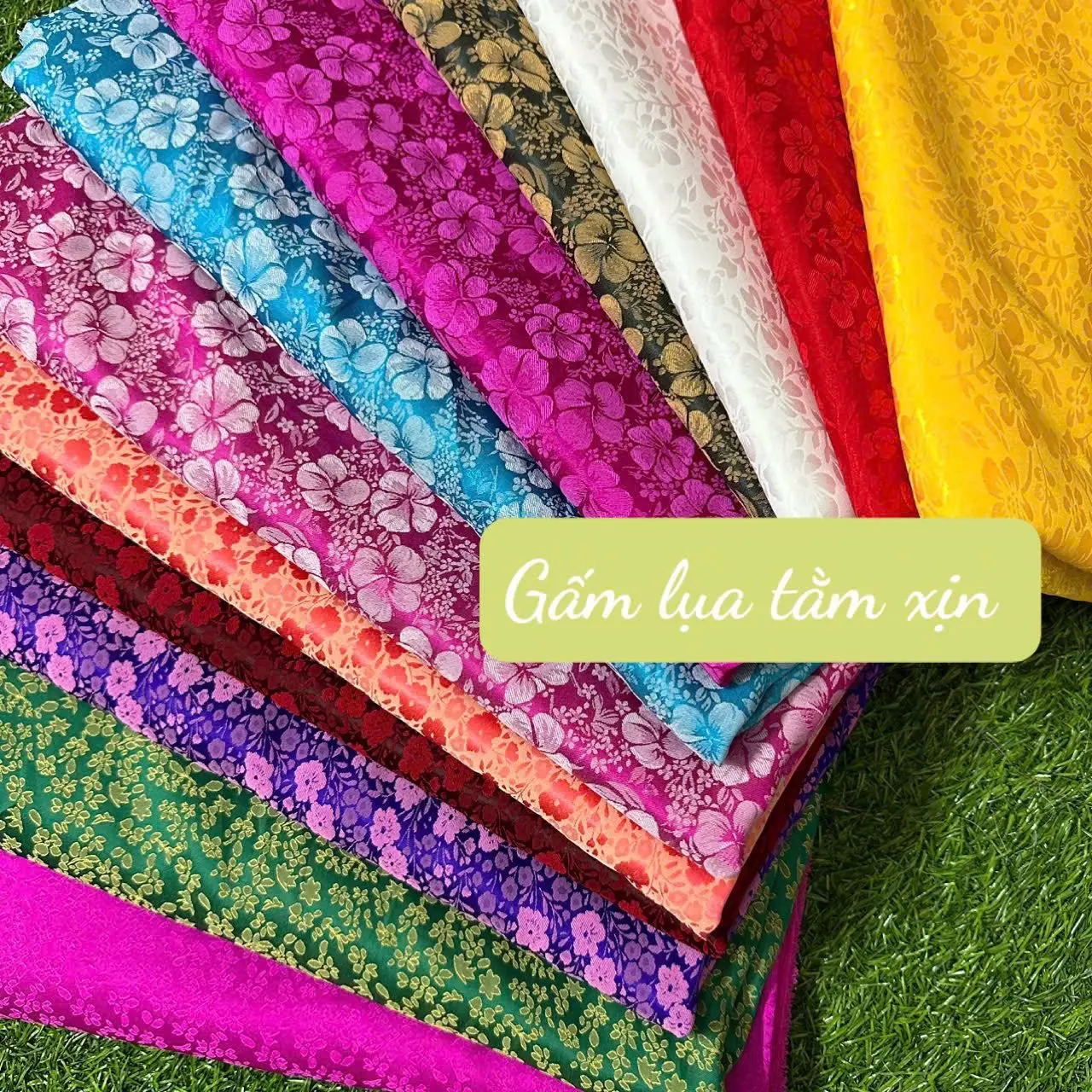 Gấm lụa tằm 2da xịn khổ vải 1m5 vải may áo dài, bà ba, bộ , sơ mi ,sườn xám
