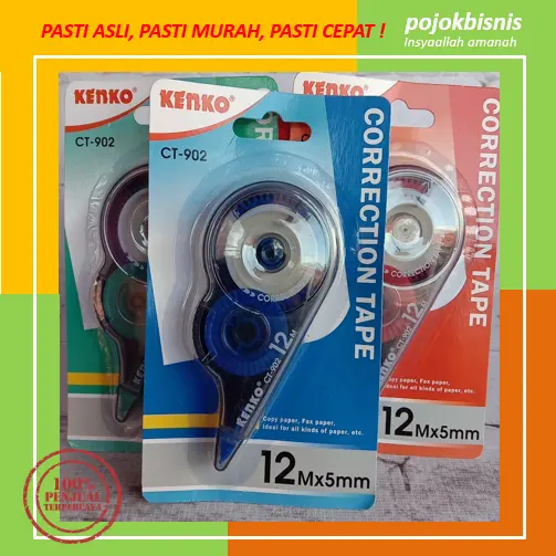 TIP EX KERTAS / CORRECTION TAPE /TIPE X ROLL CORRECTION 12M KENKO CT902 1