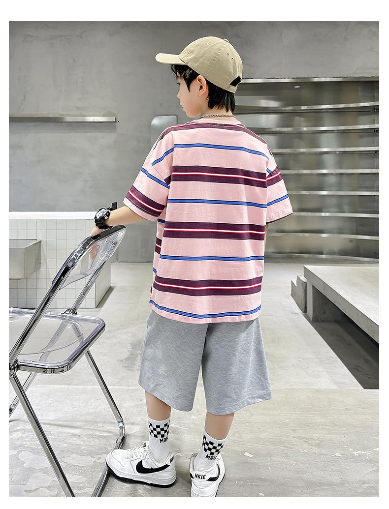 Product Introduction of Boys' Short Sleeve T-Shirt Summer 2025 New Children's Cotton Summer Boys' Trendy Top 25