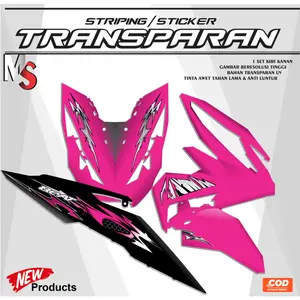 Striping Transparan UV For Honda Beat New Esp 2019 With Simple Motif Sticker Custom Y08 STRIPING STICKER TRANSFARAN