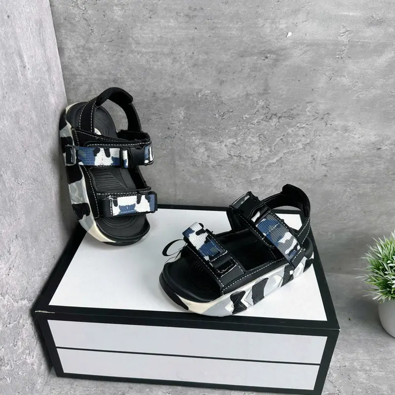 [FORM TO] Sandal Trẻ Em - Sandal Rằn Ri Quai Dán Chất Liệu Cao Su Mềm Êm Size cho bé từ 3 đến 12 tuổi Mã S57 6