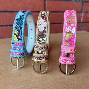 Sabuk Ikat Pinggang Anak Wanita Motif Bunga Model Jarum