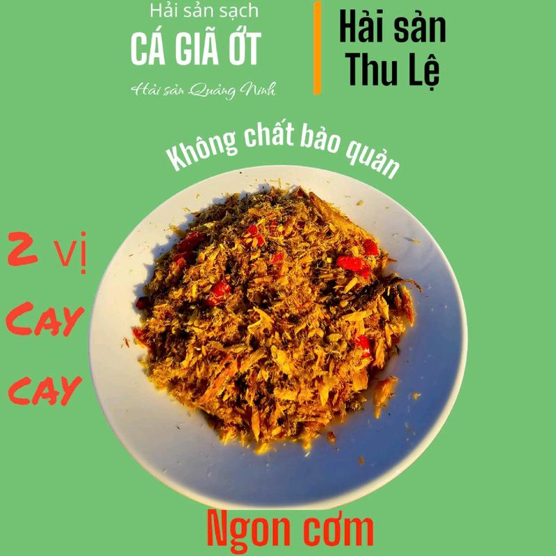 Cá giã tỏi ớt sả đóng gói ăn liền