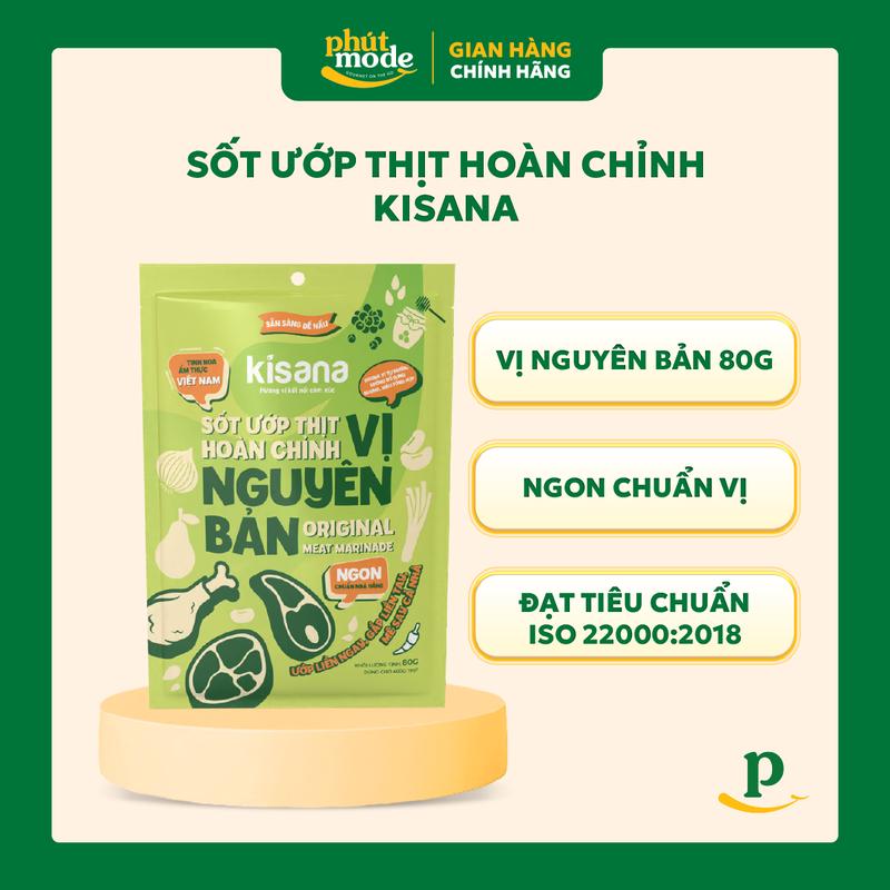 Sốt ướp hoàn chỉnh vị nguyên bản Kisana 80g- Gia vị ướp thịt nướng thơm ngon chuẩn vị nhà hàng Cay 0