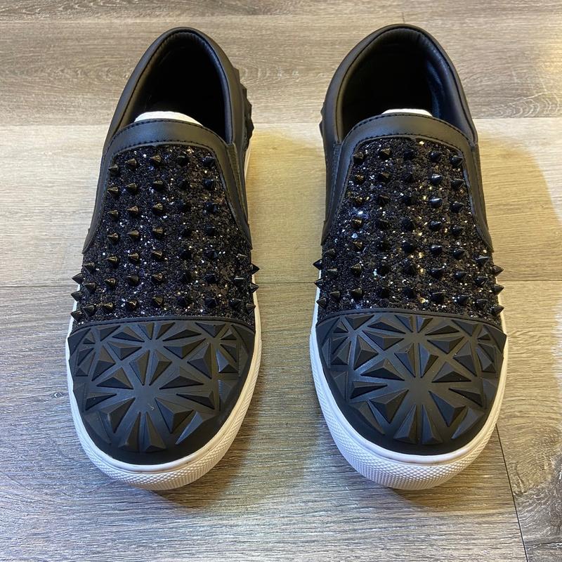 Giày lười nam tán đinh kim tuyến trẻ trung 2024 + kèm tất