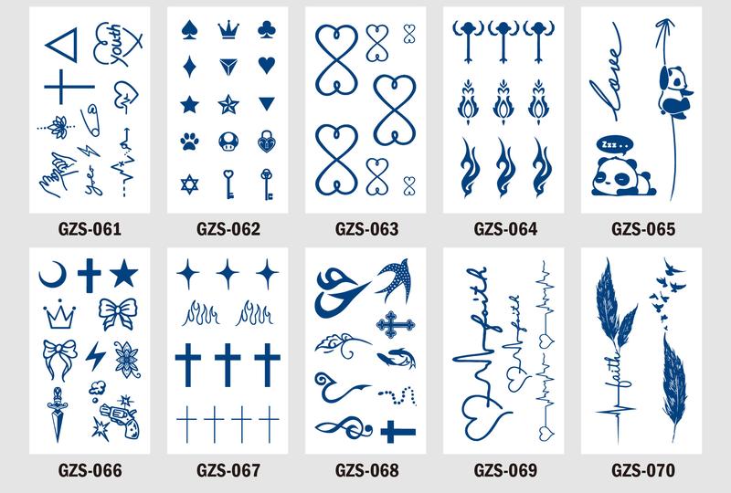 Product Introduction of Herbal Juice Semi-Permanent Temporary Tattoo Stickers Waterproof Long-Lasting Alphabet Fresh Style Tattoos tattoo  sticker  30  days 9