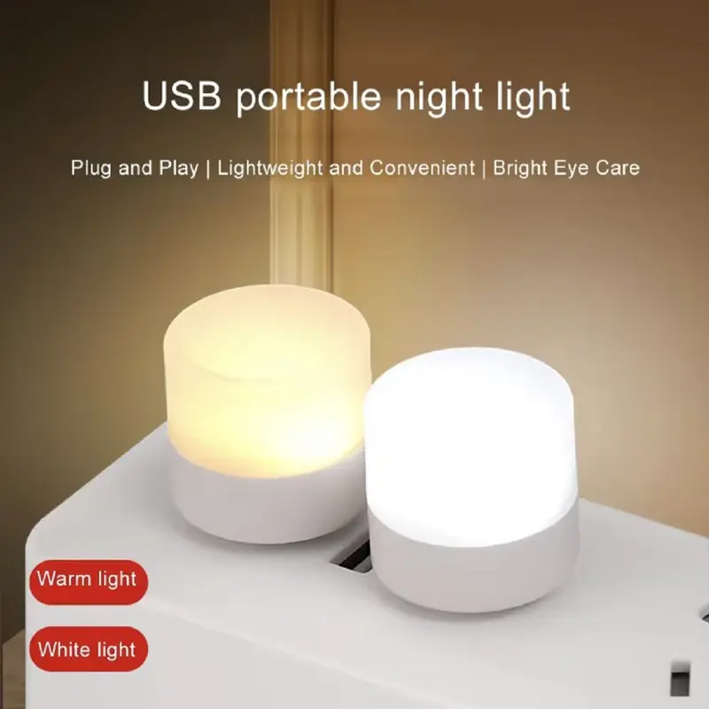 (Cổng usb) Đèn led mini Đèn ngủ nhỏ gọn Đèn đọc sách bỏ túi cổng sạc usb tiện dụng 0