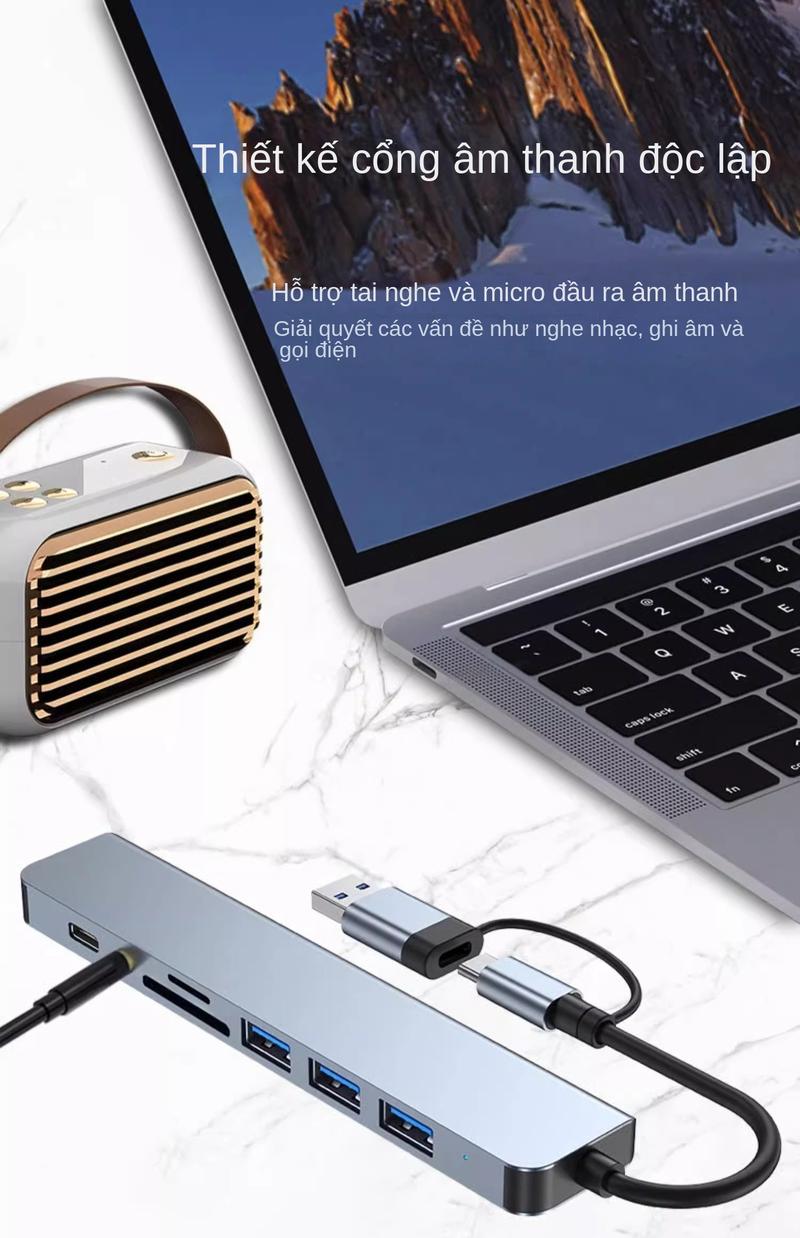 Product Introduction of Bộ mở rộng USB 3.0, Bộ chia loại C máy tính xách tay, Bộ Chuyển Đổi đa cổng 1