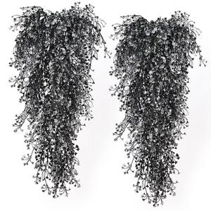 Artificial Vine Plant, 2 Counts Fake Ferns, Fall Artificial Plant, Large Faux Hanging Plant, Home &garden Decor, Wedding & Party Decoration Supplies