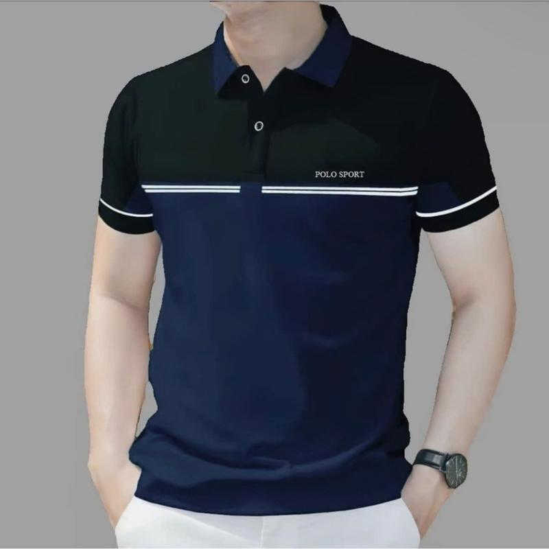 Áo Polo Nam, In Khối Màu, Tay Ngắn, Thời Trang, Thoải Mái, Thích Hợp Chơi Thể Thao 【 đỏ 】 trẻ thường ngày Menswear Shirt 3