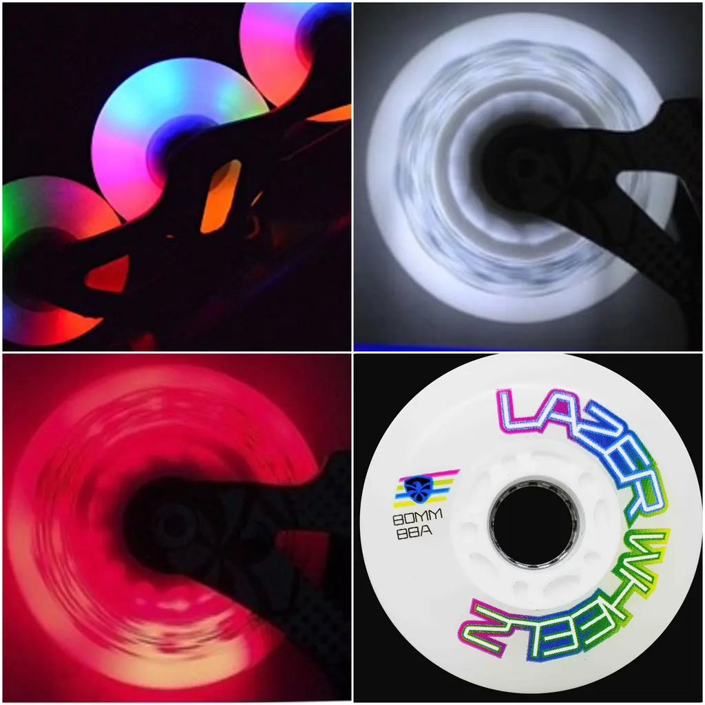 Roda Sepatu Roda Flying eagle Led Lazer Wheels isi 2 biji