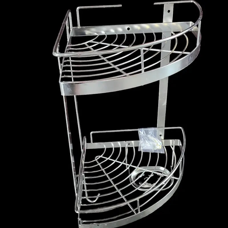 Kệ góc 20cm. 25cm 2 tầng XÀ BÔNG inox 304 phòng tắm 2