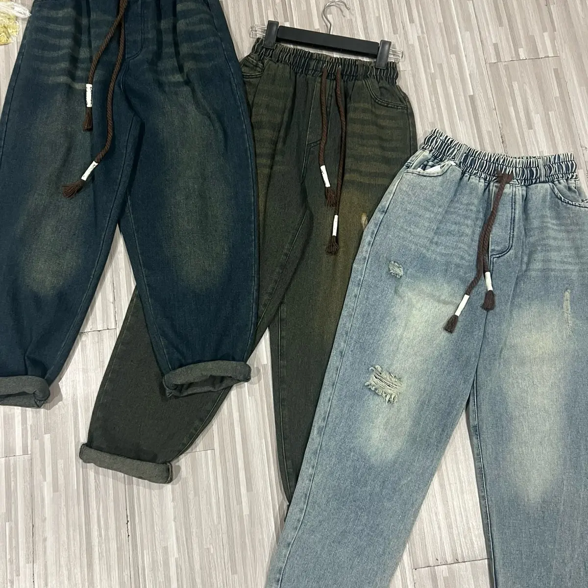 Quần jean nữ phom baggy mềm mịn cá tính có túi - Pants, Tim
