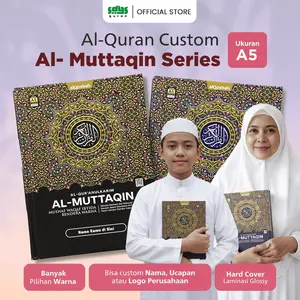 A5 Al Quran Al Muttaqin Custom Nama - Al Qur'an Hardcover 4 Warna Alqosbah -