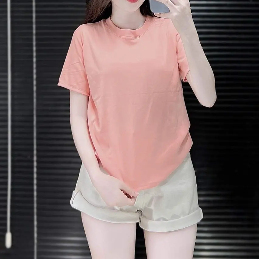 ÁO THUN NỮ TRƠN BIGSIZE DÁNG BABYTEE MÀU BASIC DỄ PHỐI CO GIÃN NHIỀU MÀU TOP WOMEN