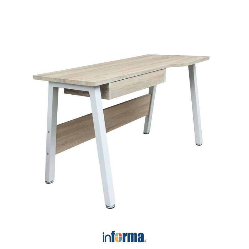 Informa Heidi Meja Kantor - Putih/cokelat Oak - Shop | Tokopedia