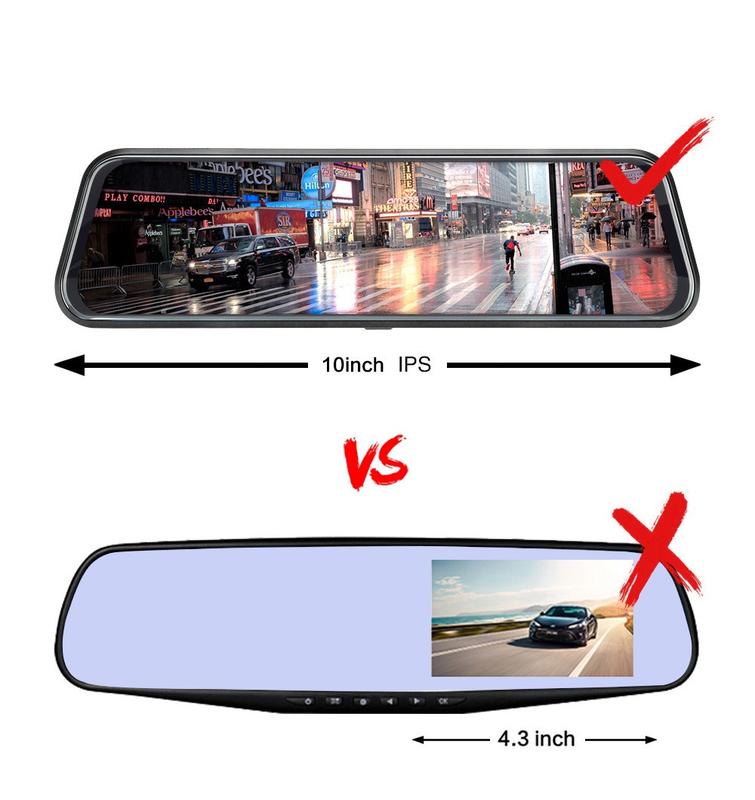 Product Introduction of 4K car touch screen DVR mirror dash cam dual lens GPS navigation rear view camera full hd1080p rearview drive recorder 12