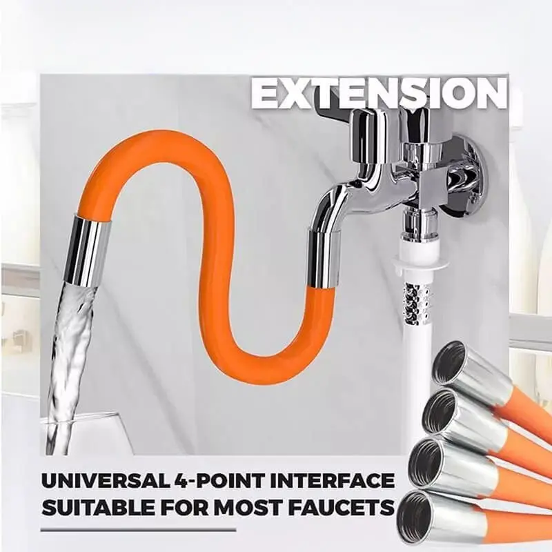 niversal Interface Faucet Extender 360 Degree Water Tap Extension flexible water Silicone pipe hose paip sinki dapur
