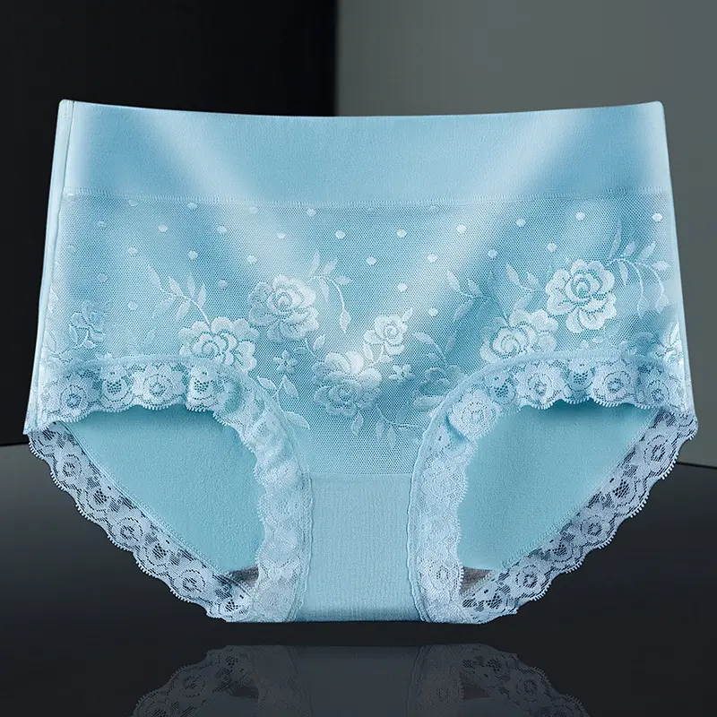 Đồ Lót Nữ Kháng Khuẩn, Graphene, cạp vừa, Làm Bằng Cotton Nguyên Chất, Ren Cotton, Cạp Thường Thích Hợp Cho Nữ
