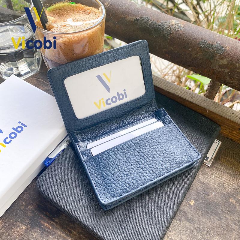 Ví mini đựng thẻ Da Bò Vicobi M3, nhỏ gọn bỏ túi cho nam nữ đựng thẻ ATM, tiền, GPLX cà vẹt bằng lái xe mới 6