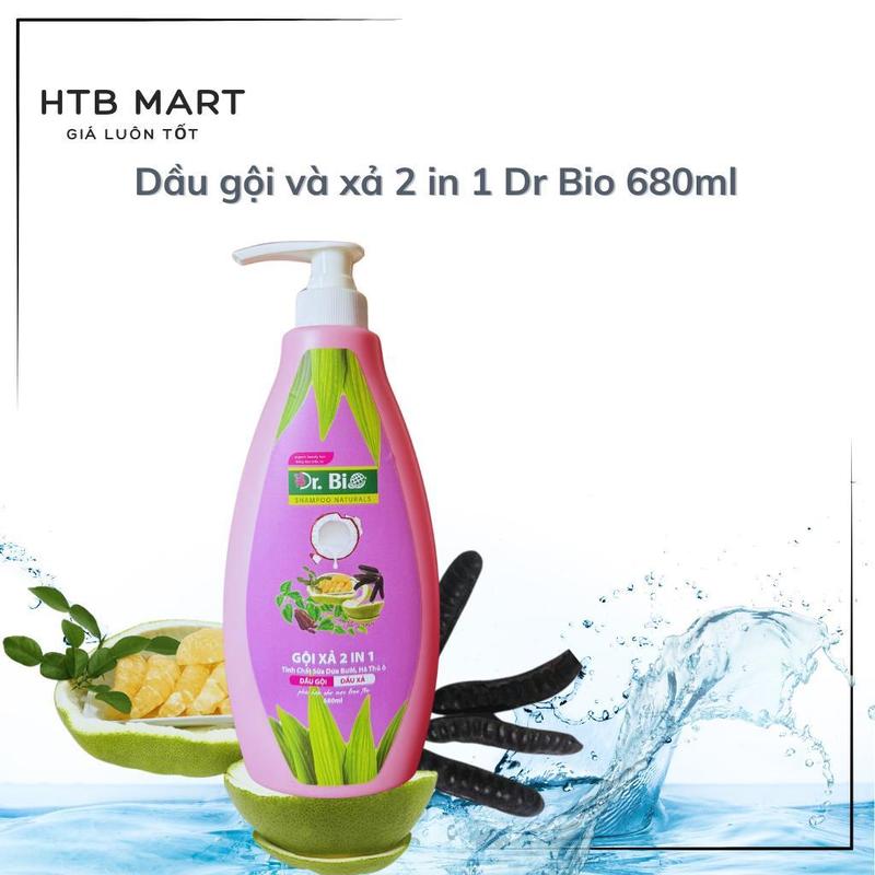 (combo 2)Dầu gội và xả 2 in 1 Dr Bio 680ML Suôn mượt & Óng ả chiết xuất thiên nhiên .! 6