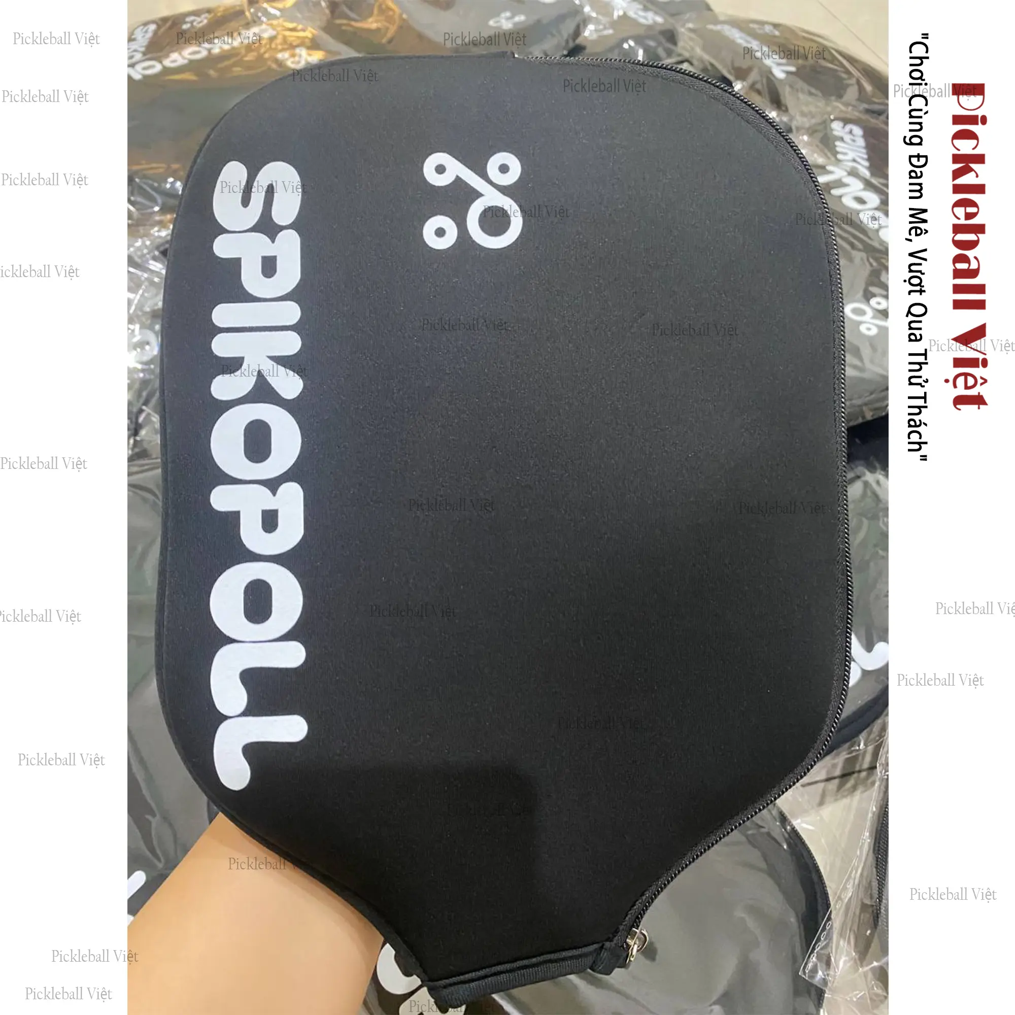 Túi Bọc Vợt Pickleball Khoá Kéo - Bao bảo vệ mặt vợt Pickleball Spikopoll - Pickleball Việt Sport Túi Thể Thao Bag