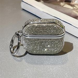 Funda para auriculares con decoración de diamantes de imitación, Cubierta protectora para auriculares, Cubierta protectora para auriculares compatible con AirPods 1 2 3 4 Pro, Cubierta para auriculares intraurales