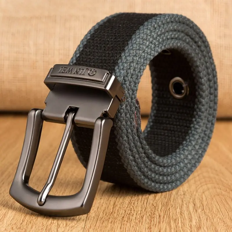 Men's Canvas Belt Men's Pin Buckle Belt Korean Style Youth Student Casual Jeans Extended Belt