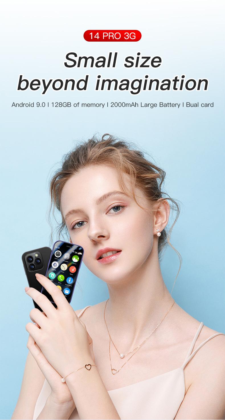 Product Introduction of Soyes xs17 3.0 "mini smart phone android9.0 Face ID 2GB RAM 16GB ROM dual SIM standby GPS 1950mAh 3g small phone mobile smartphone cellphone 12
