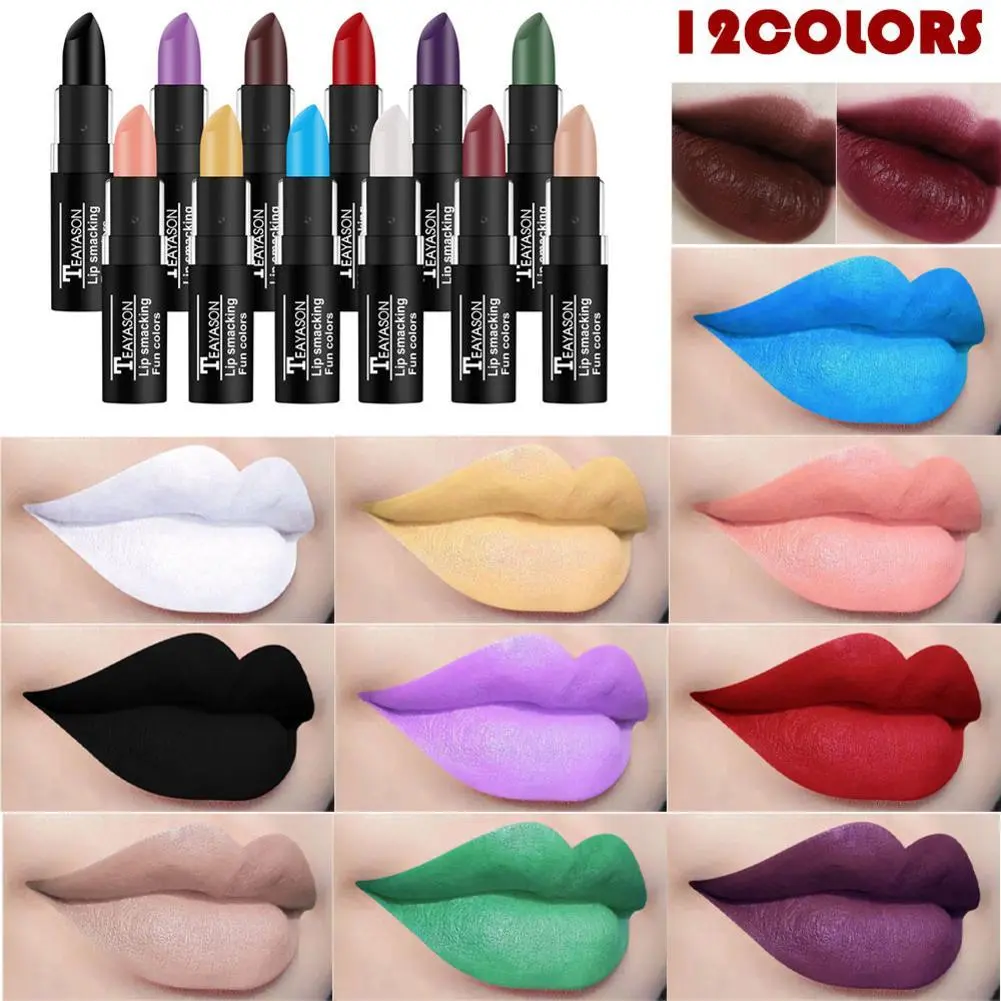 12 Colors Matte Lipstick Lip Gloss Long Lasting Cosmetic Lipstick Red Lips Makeup For Women